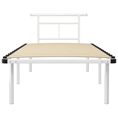 Bedframe metaal wit 90x200 cm Bedframe metaal wit 90x200 cm
