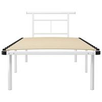 Bedframe metaal wit 90x200 cm - thumbnail