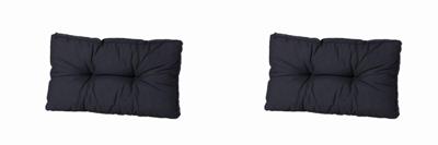 Kussen lounge 73x43 Basic zwart (2 stuks) Madison - Madison