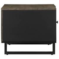 Salontafel 80x50x40 cm massief mangohout zwart - thumbnail