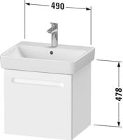 Wastafelkast Duravit No.1 Met 1 Lade 49x42.6x47.8 cm Met Geïntegreerde Greep Mat Grafiet Duravit - thumbnail
