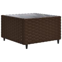 6-delige Loungeset met kussens poly rattan bruin - thumbnail