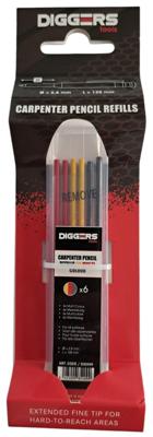 Diggers 6 Mix Navullingen Markeerpotlood - DIG044 Diggers 6 Mix Navullingen Markeerpotlood - DIG044