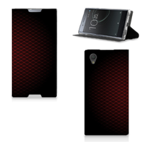 Sony Xperia L1 Hoesje met Magneet Geruit Rood - thumbnail
