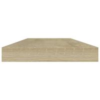 Wandschappen 4 st 40x10x1,5 cm bewerkt hout sonoma eikenkleurig - thumbnail