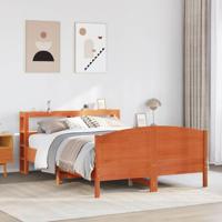 Bedframe zonder matras massief grenenhout wasbruin 120x200 cm - thumbnail