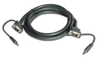 Kramer C-GMA mannelijk naar mannelijk 15-pins HD VGA D-Sub en 3,5 mm audiokabel - zwart - thumbnail