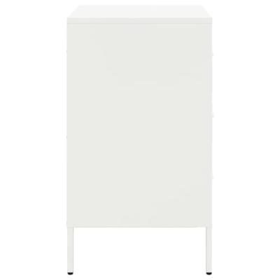 Nachtkastje 36x39x68 cm koudgewalst staal wit Nachtkastje 36x39x68 cm koudgewalst staal wit
