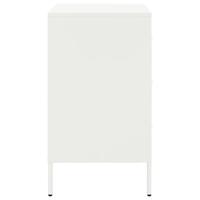 Nachtkastje 36x39x68 cm koudgewalst staal wit - thumbnail