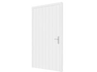 Trendhout Plaatdeur enkel XL - linksdraaiend - 120x211,5 cm + kozijn 133,4x218,9 cm - wit (incl. hang en sluitwerk)- - Hout- Trendhout - thumbnail