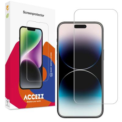 Accezz Gehard Glas Screenprotector iPhone 15 Plus / 15 Pro Max Smartphone screenprotector Transparant