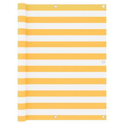 VidaXL Balkonscherm 120x500 cm oxford stof wit en geel