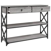 Wandtafel 100x28x75 cm bewerkt hout grijs sonoma eikenkleurig - thumbnail