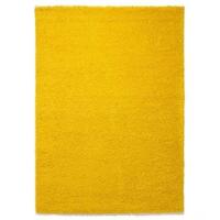 Tapeso Hoogpolig vloerkleed shaggy Trend effen - geel - 120x170 cm - thumbnail