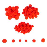 Colorations - mini pompons rood, 100st. - thumbnail