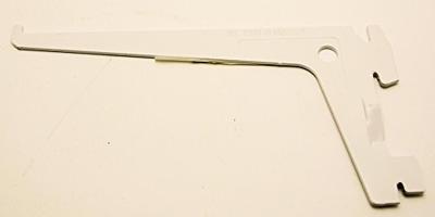 Element drager enkel - wit - 15 cm - 2-haaks