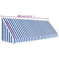 VidaXL Luifel 400x120 cm blauw en wit - thumbnail