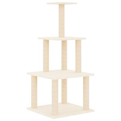 VidaXL Kattenmeubel met sisal krabpalen 111 cm crèmekleurig - thumbnail