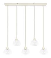 Light & Living Hanglamp 'Bisho' 5-lamps, kleur Crème - thumbnail