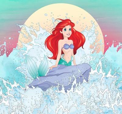 Komar Into Adventure Fotobehang Disney Princess - Ariel - Rise - IADX6-013