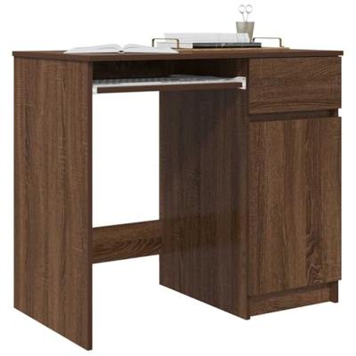 Bureau 86x49x76 cm spaanplaat bruin eikenkleurig