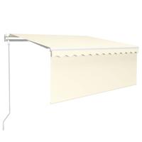 Luifel automatisch uittrekbaar met rolgordijn 3x2,5 m crème - thumbnail