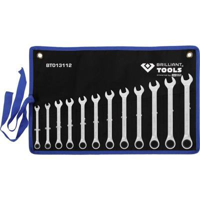 Brilliant Tools BT013112 BT013112 Ringsleutel met ratelset Sleutelbreedte (metrisch) 8 - 53 mm Brilliant Tools BT013112 BT013112 Ringsleutel met ratelset Sleutelbreedte (metrisch) 8 - 53 mm