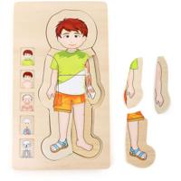 Small Foot houten lichaamspuzzel jongen, 29st. - thumbnail