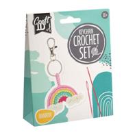 No Brand Haakpakket sleutelhanger regenboog - incl. naald en draad - thumbnail