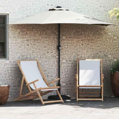 Tuinparasol Zand 294 x 150 x 224 cm Polyester en staal
