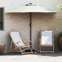 Tuinparasol Zand 294 x 150 x 224 cm Polyester en staal - thumbnail