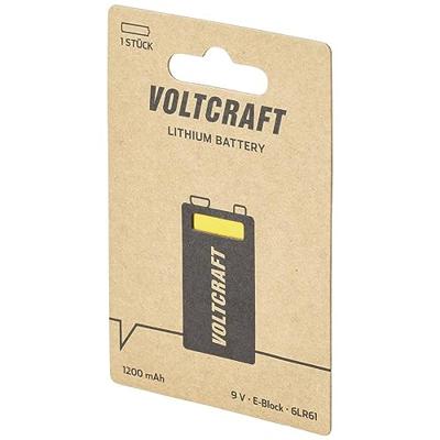 VOLTCRAFT VC-9V-Li-1200mAh 9V batterij (blok) Li-SoCl2 1200 mAh 1 stuk(s) VOLTCRAFT VC-9V-Li-1200mAh 9V batterij (blok) Li-SoCl2 1200 mAh 1 stuk(s)
