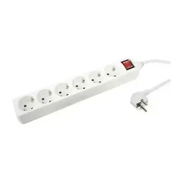Calex tafelcontactdoos 6-voudig + schakelaar