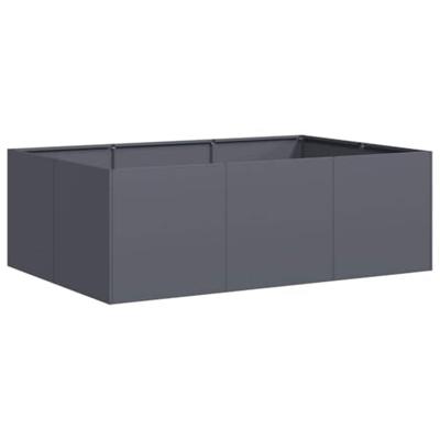 VidaXL Plantenbak 120x80x40 cm staal antracietkleurig