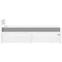 Bed met lades en matras massief grenenhout wit 90x200 cm - thumbnail