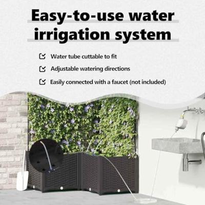 Tuin Bloempot 3 pcs Zwart Staal