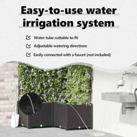 Tuin Bloempot 3 pcs Zwart Staal - thumbnail