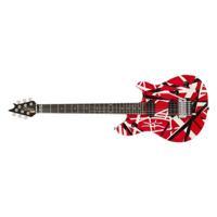 EVH Wolfgang Special Red with Black & White Stripes Satin elektrische gitaar met gigbag - thumbnail