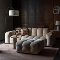 Dutchbone 3-zits Bank 'Hackman' Velvet, kleur Beige - thumbnail