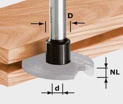 Festool S8 1,5-5 D14 Spindel voor schijfgroeffrees S 8mm - 499805
