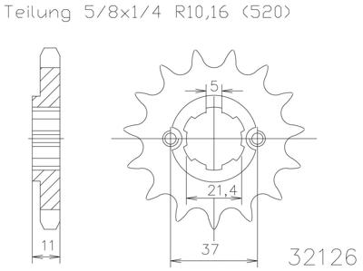 ESJOT Sprocket 520 15z standard