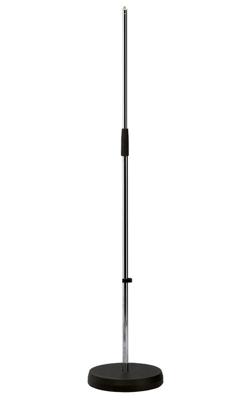 K&M 260 Microfoonstatief zonder hengel met ronde voet nikkel