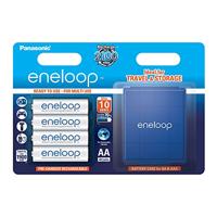 Panasonic eneloop, NiMH-accu gereed voor gebruik, AA mignon, verpakking van 4 incl. blauwe accubox, 1900 mAh, 2100 laadcycli, met hoog vermogen en geringe zelfontlading, oplaadbare accubatterij - thumbnail