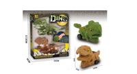 Dino auto frictie set a 2 stuks 13cm - thumbnail