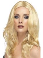 Blonde pruik Superstar lang - thumbnail