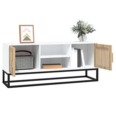 Tv-meubel 105x30x45 cm bewerkt hout wit