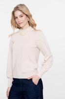 Geisha Pullover Basic Turtle Lurex 54531-14 Trui 10 Off-white/gold - thumbnail
