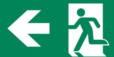 Kent Pictogram-C man pijl Links Sticker