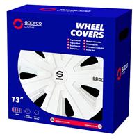 4-Delige Sparco Wieldoppenset Palermo 14-inch wit SP1481WH - thumbnail