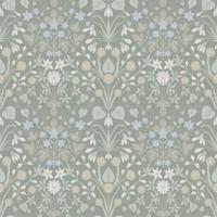 Dutch Wallcoverings Langenas - Varblommor Green - Groen - thumbnail
